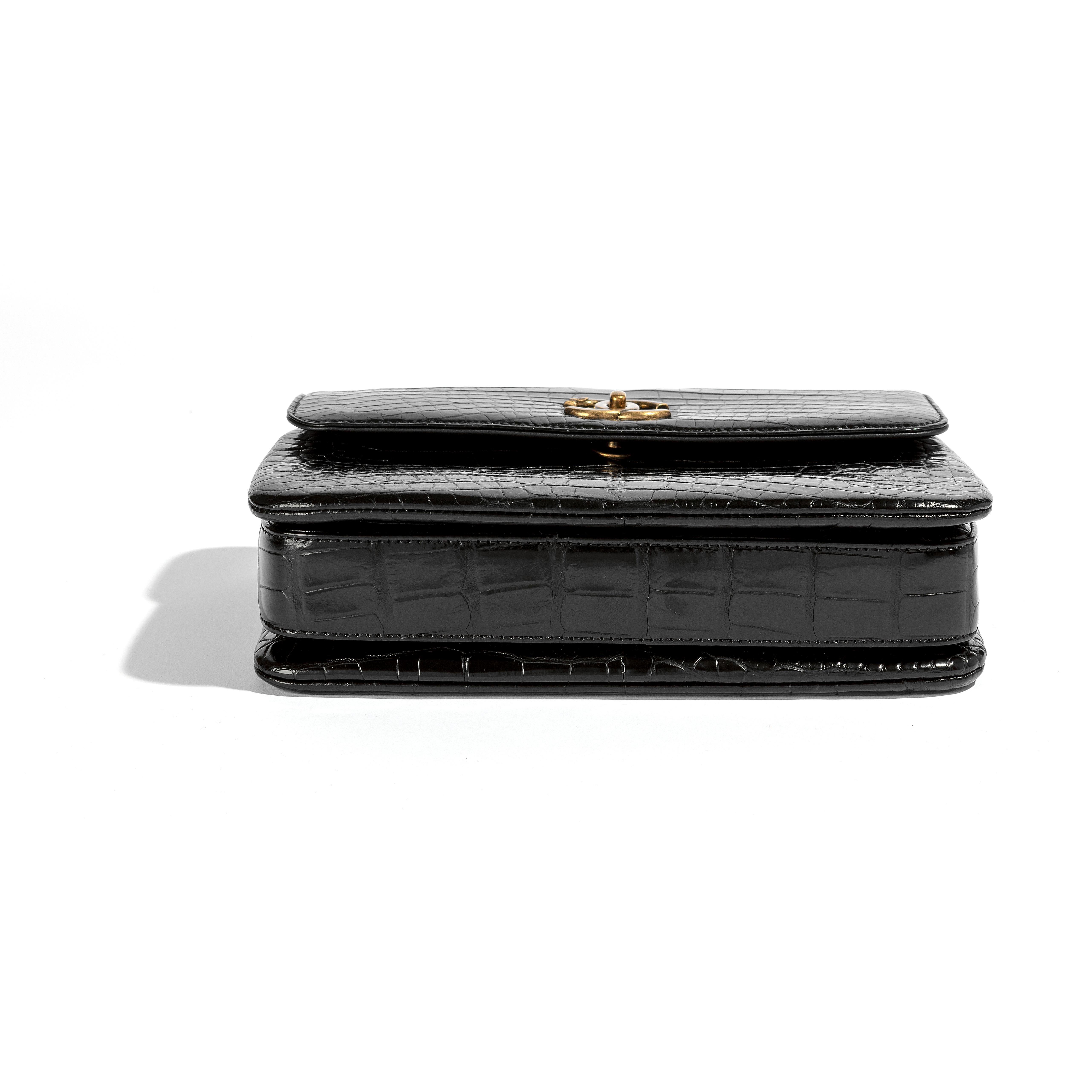 Women's or Men's Chanel Black Top Handle Flap Bag For Sale