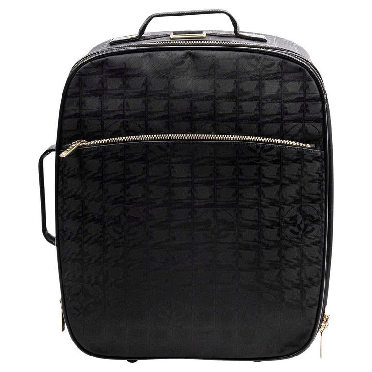 Chanel Black Travel Ligne Carry On Trolley For Sale at 1stDibs