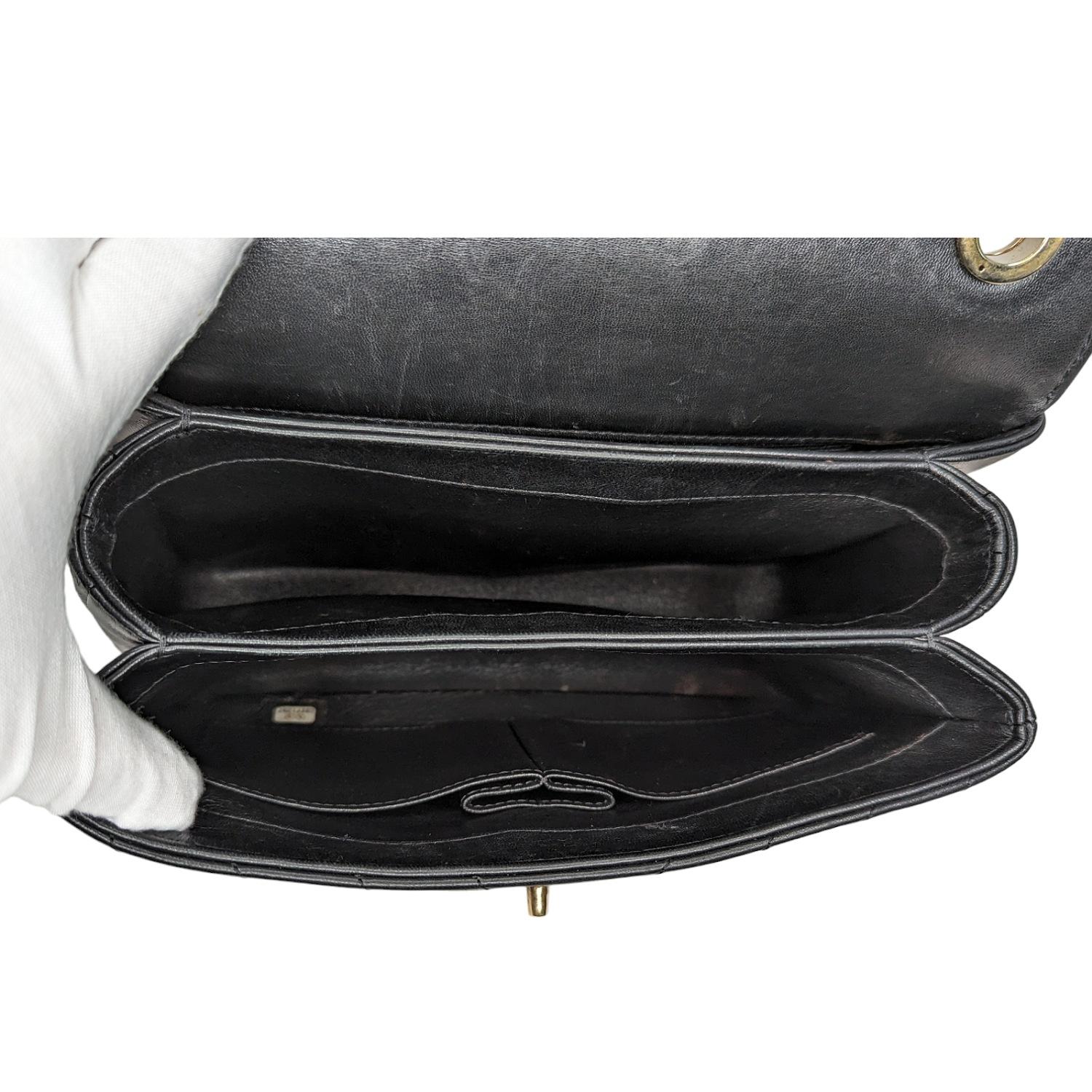 Chanel Black Trendy CC Chevron Top Handle Flap Bag 2