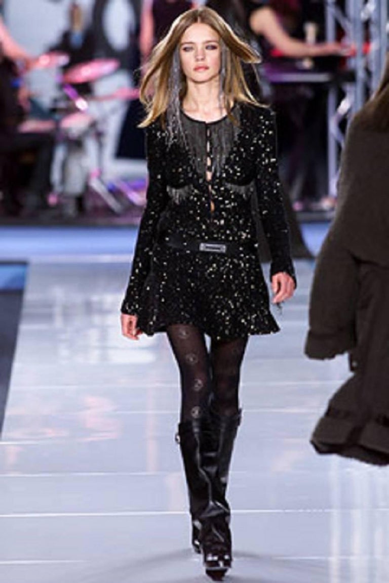 Chanel 2008 Resort Sequin Sash Fray Jacket