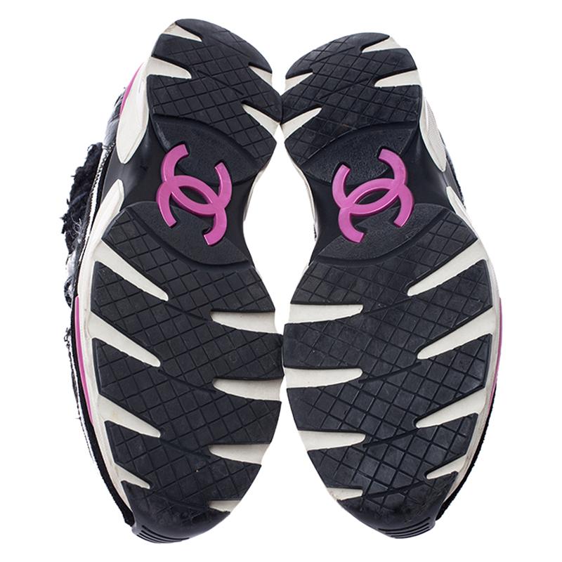 pink and black chanel sneakers