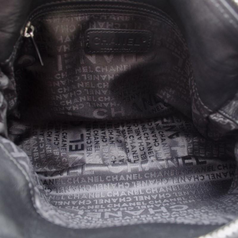 Chanel Black Tweed and Leather Shoulder Bag 4