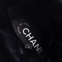 Chanel Black Tweed And Suede Combat Boots Size 39