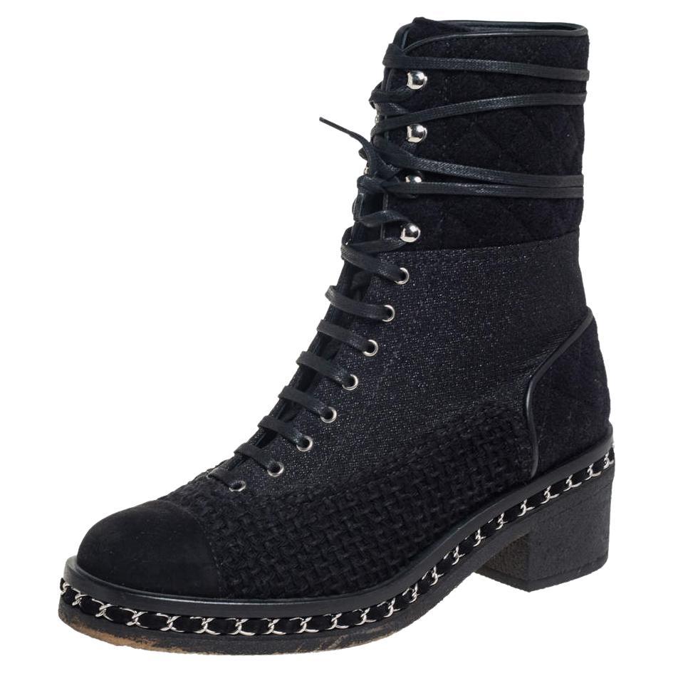 Chanel Combat Boots - 6 For Sale on 1stDibs