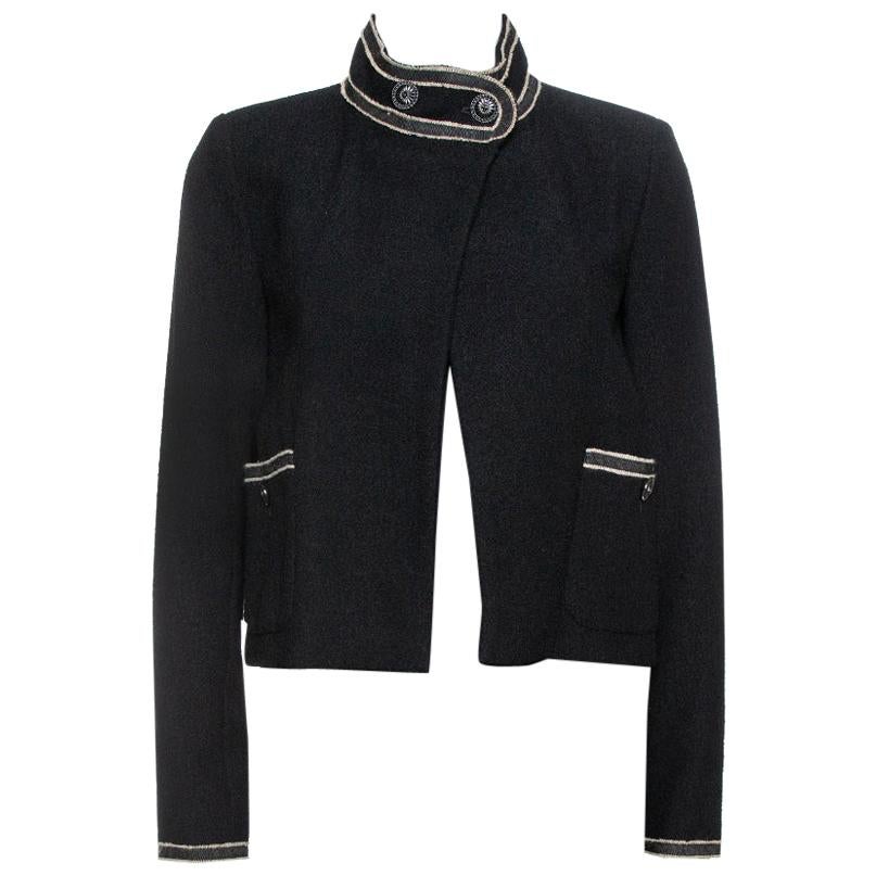 Chanel Black Tweed Boucle Jacket M