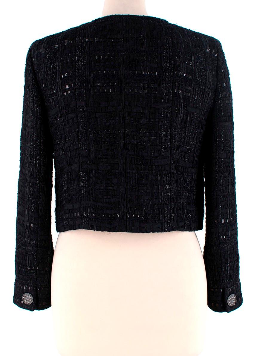chanel black tweed jacket