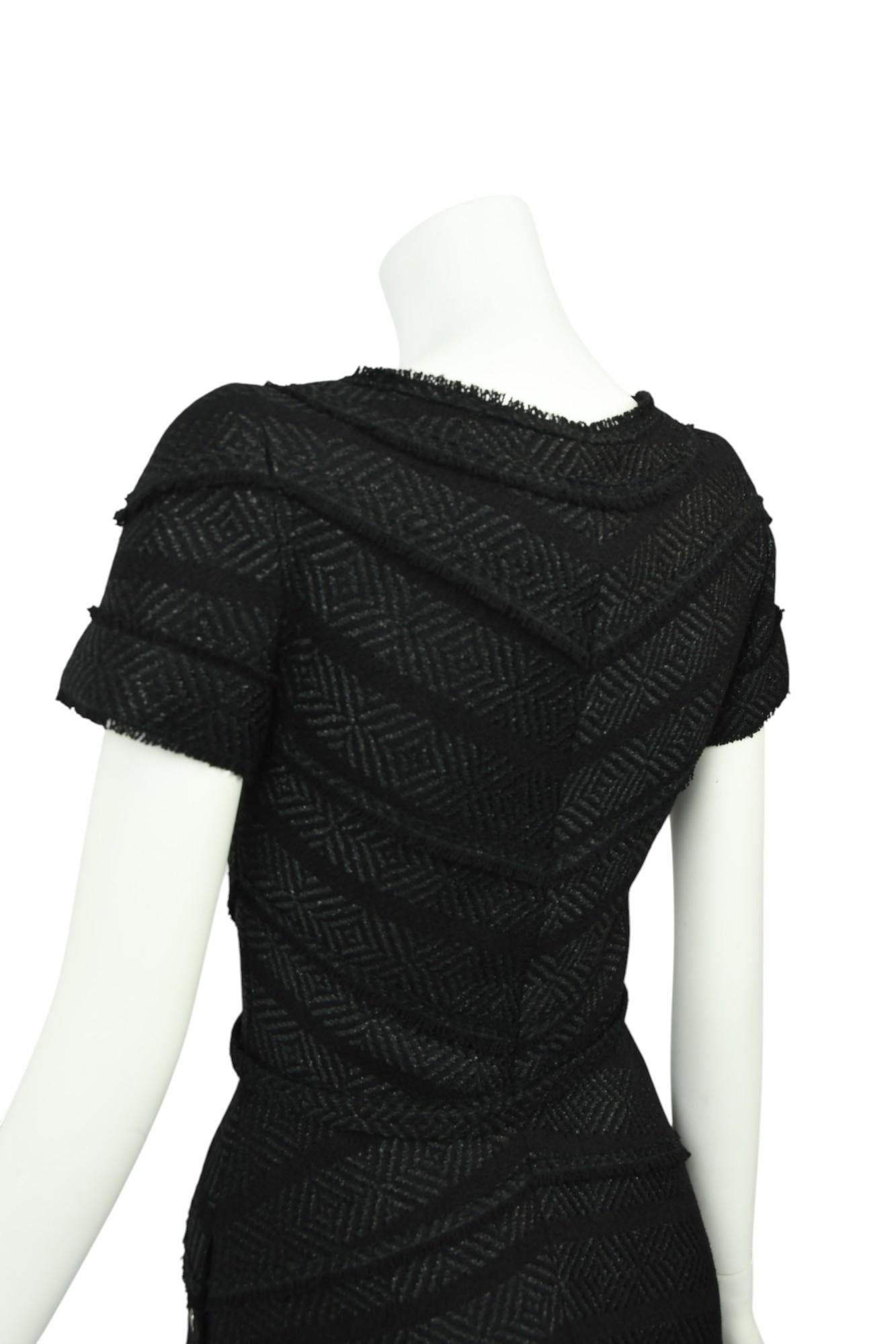 Chanel Black Tweed Dress with CC Belt seen on Selena Gomez  Size 6 US For Sale 10