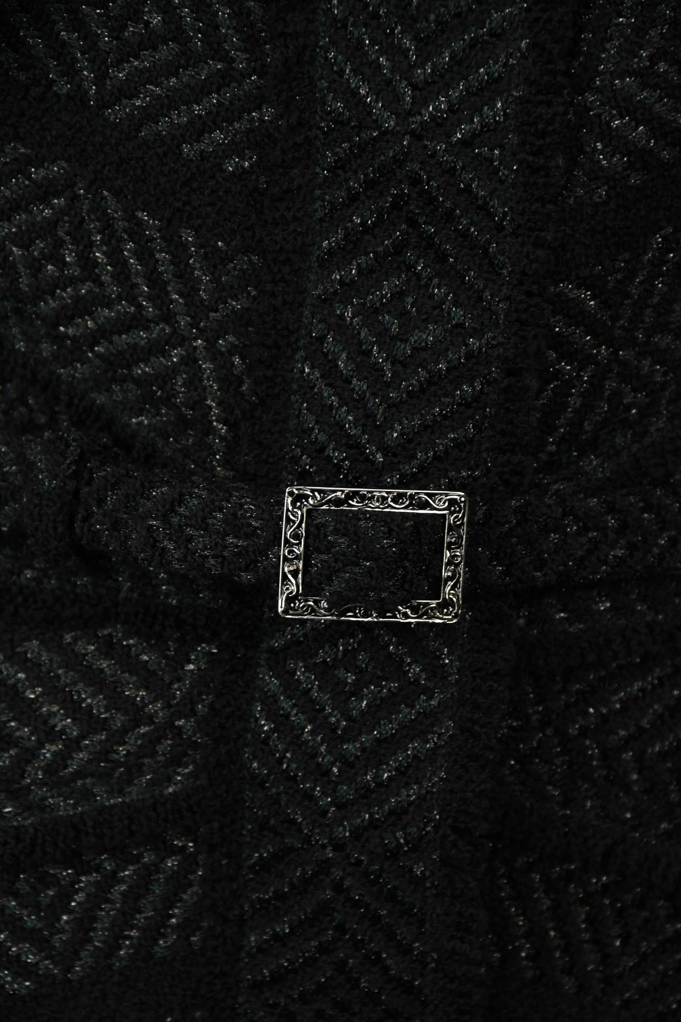 Chanel Black Tweed Dress with CC Belt seen on Selena Gomez  Size 6 US For Sale 5