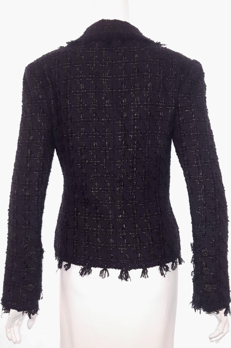 Chanel Black Tweed Fringed, Two Pocket Jacket and Camisole 2005 Cruise ...