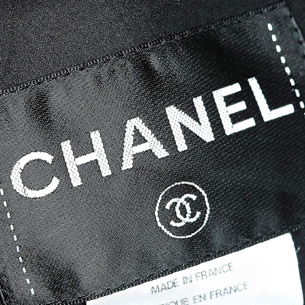 Chanel Black Tweed Gripoix Jewel Buttons Long Sleeve Jacket M 3