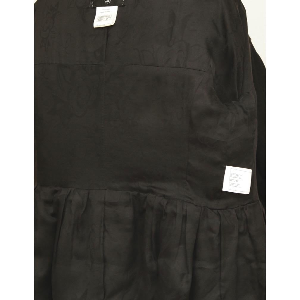 CHANEL Tweed Black Jacket Blazer Buttons Long Sleeve Pockets Sz 40 2011 11A 3