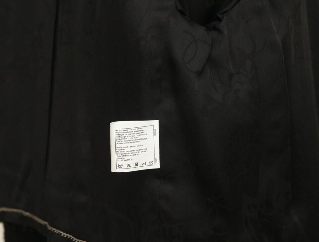 CHANEL Black Tweed Jacket Fantasy Hook Eye Pocket Gunmetal Dubai sz38 $6750 NWOT 4