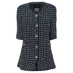 Chanel Black Tweed Jacket with Masterpiece Jewel Gripoix Buttons 38 FR