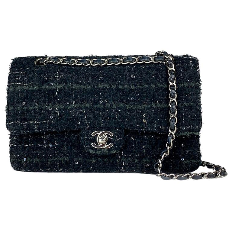 Chanel black tweed bag Clearance