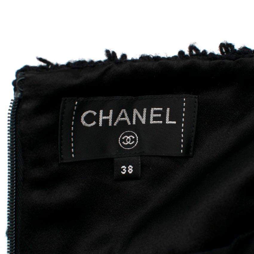 Chanel Black Tweed Metallic Trim Wrap Skirt - Size US 6 In New Condition In London, GB