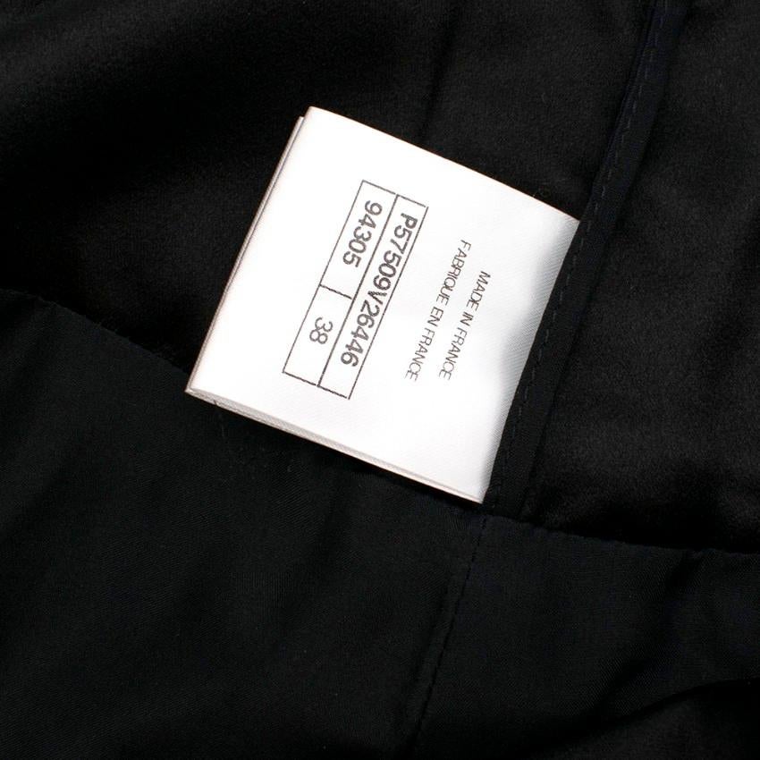 Women's Chanel Black Tweed Metallic Trim Wrap Skirt - Size US 6