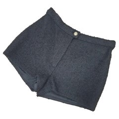 Chanel Black Tweed Mini Shorts