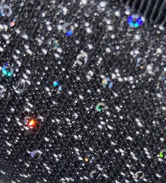 Chanel Black Tweed Sequin CC Toe Ballet Flats