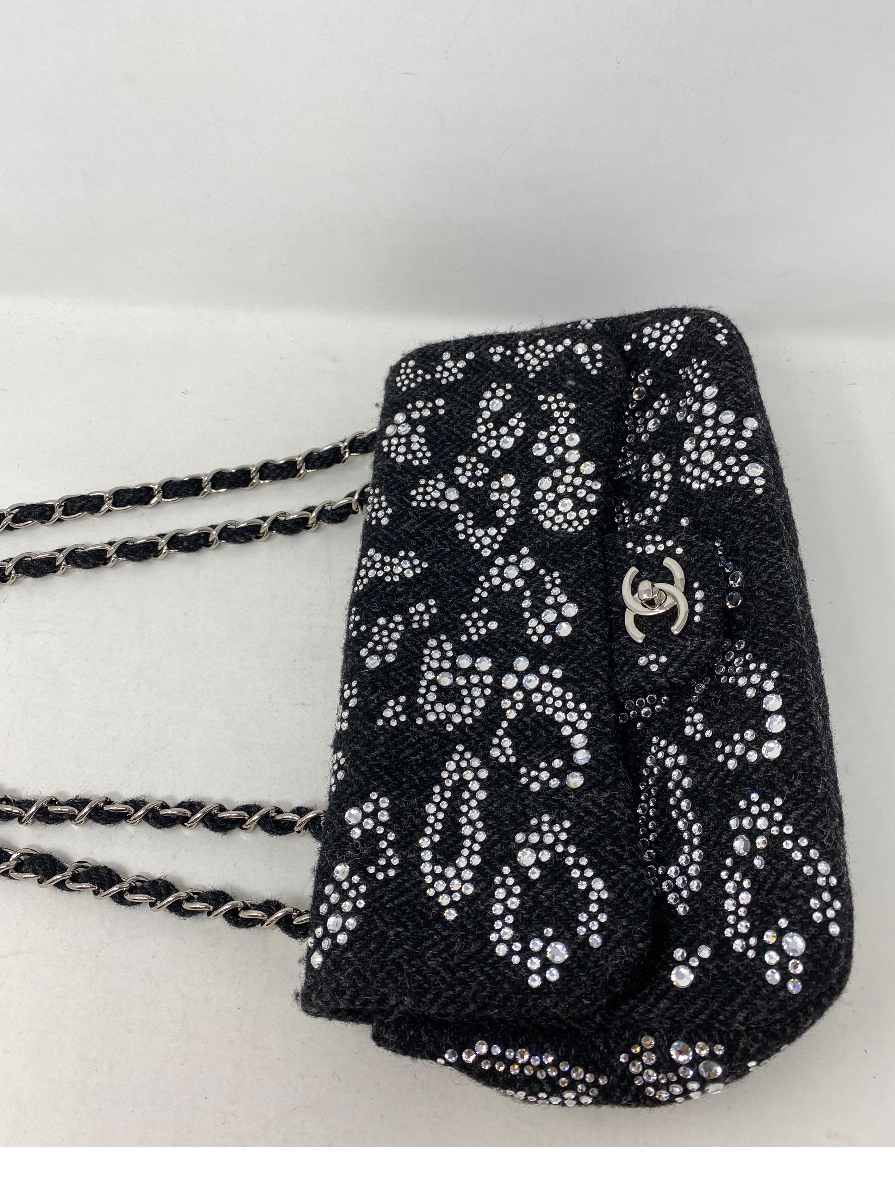 chanel tweed bag black