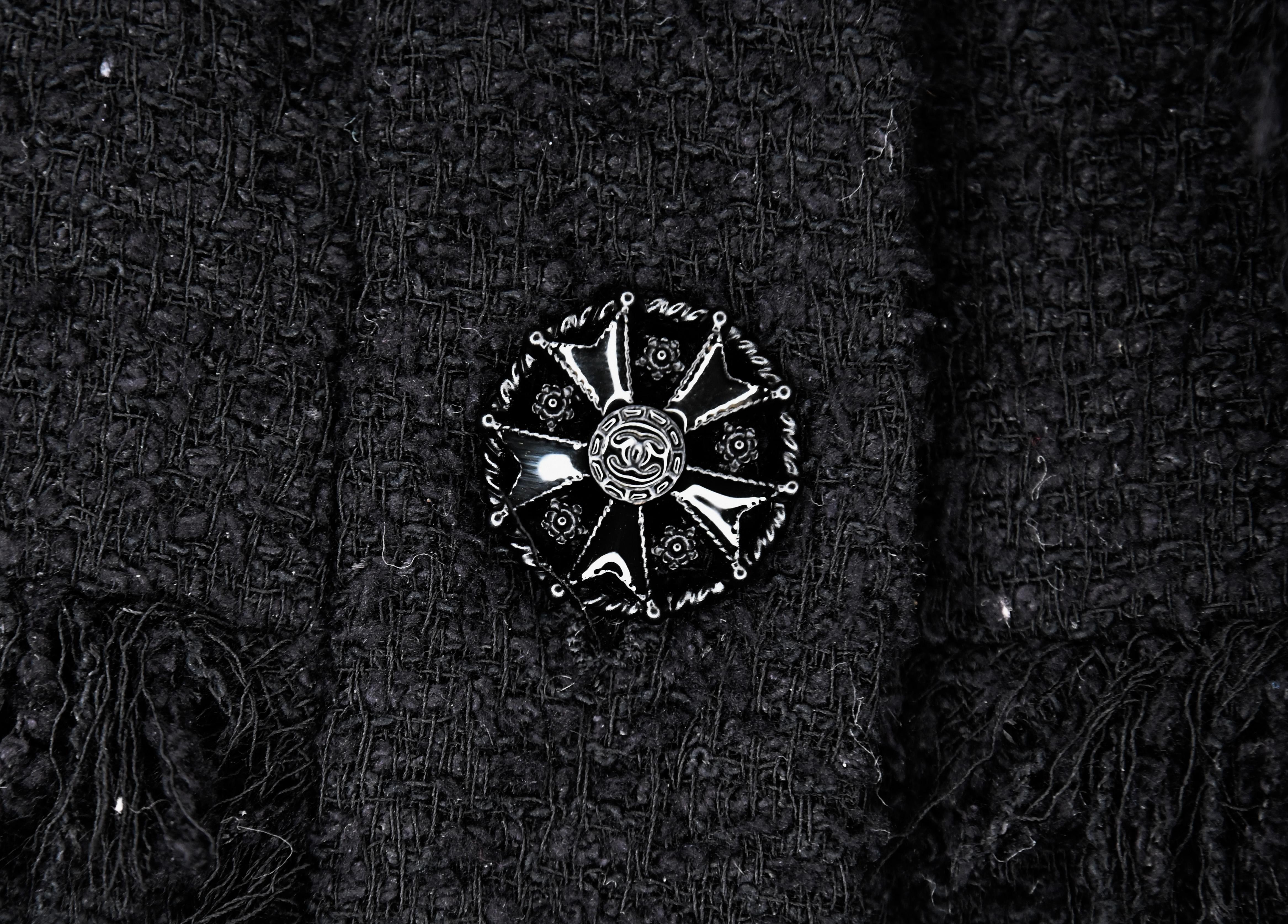 Chanel Black Tweed Top with Jacket Overlay 2008 Runway Collection 44 1