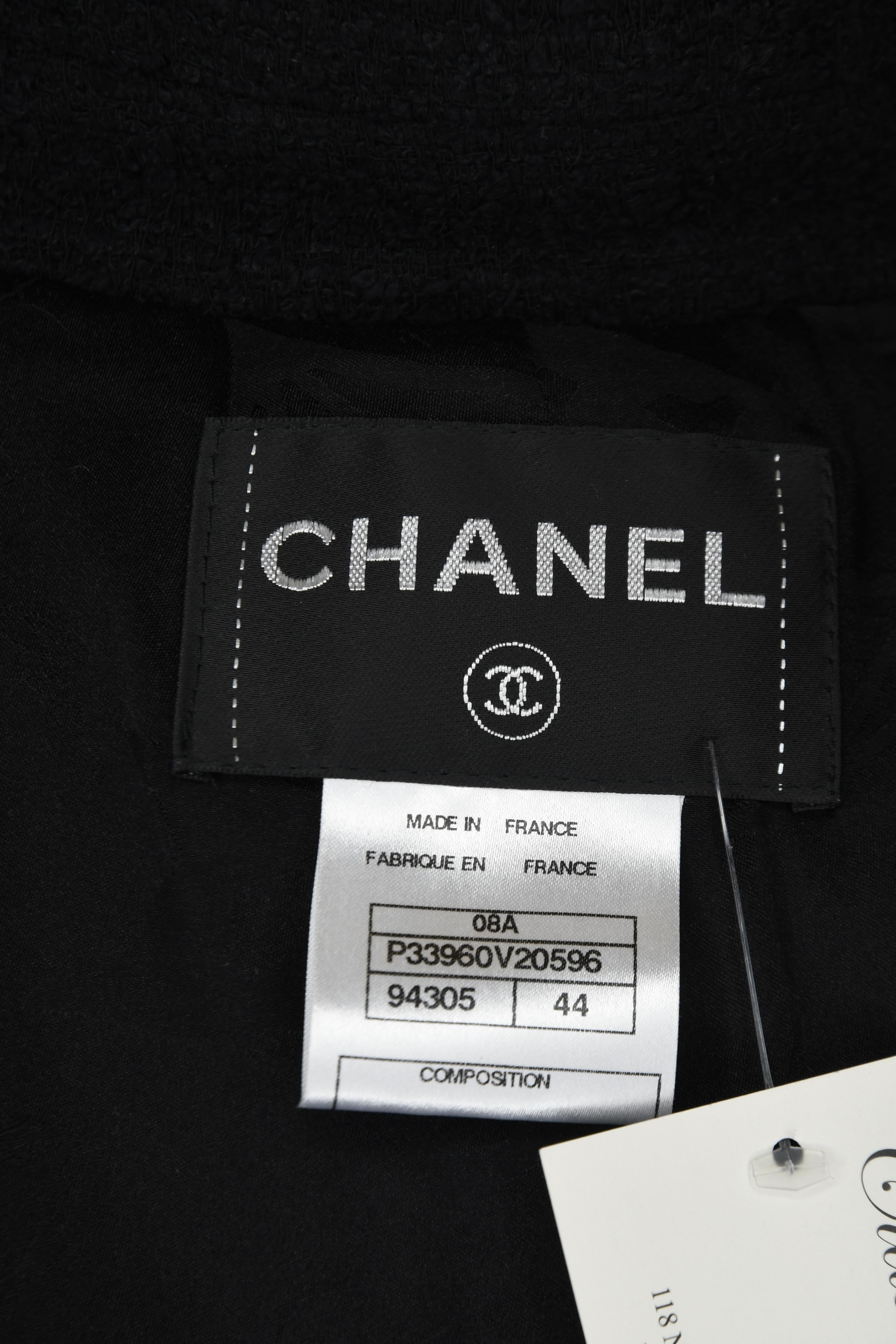 Chanel Black Tweed Top with Jacket Overlay 2008 Runway Collection 44 2