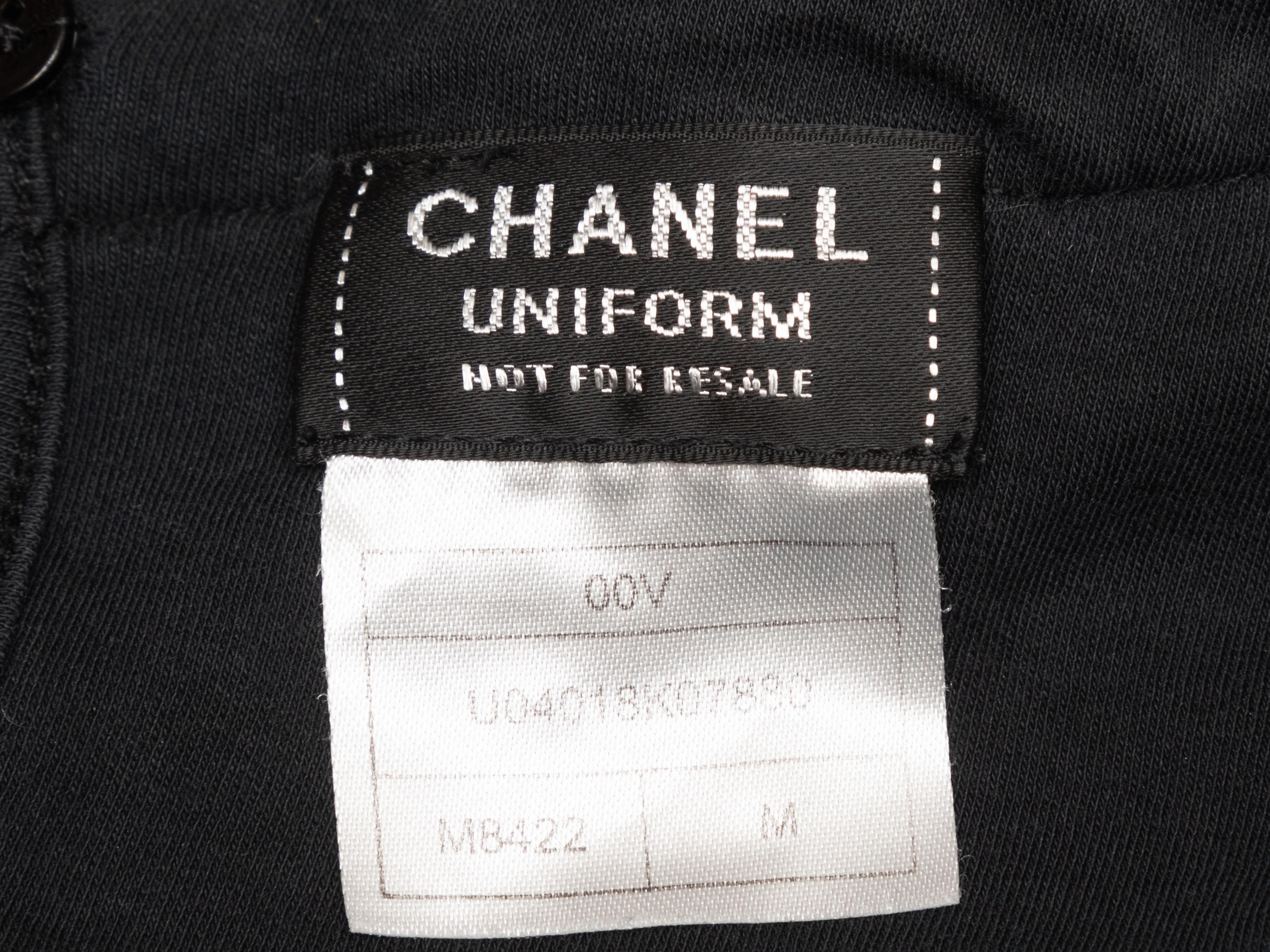 Women's or Men's Chanel Black Tweed-Trimmed Short Sleeve T-Shirt