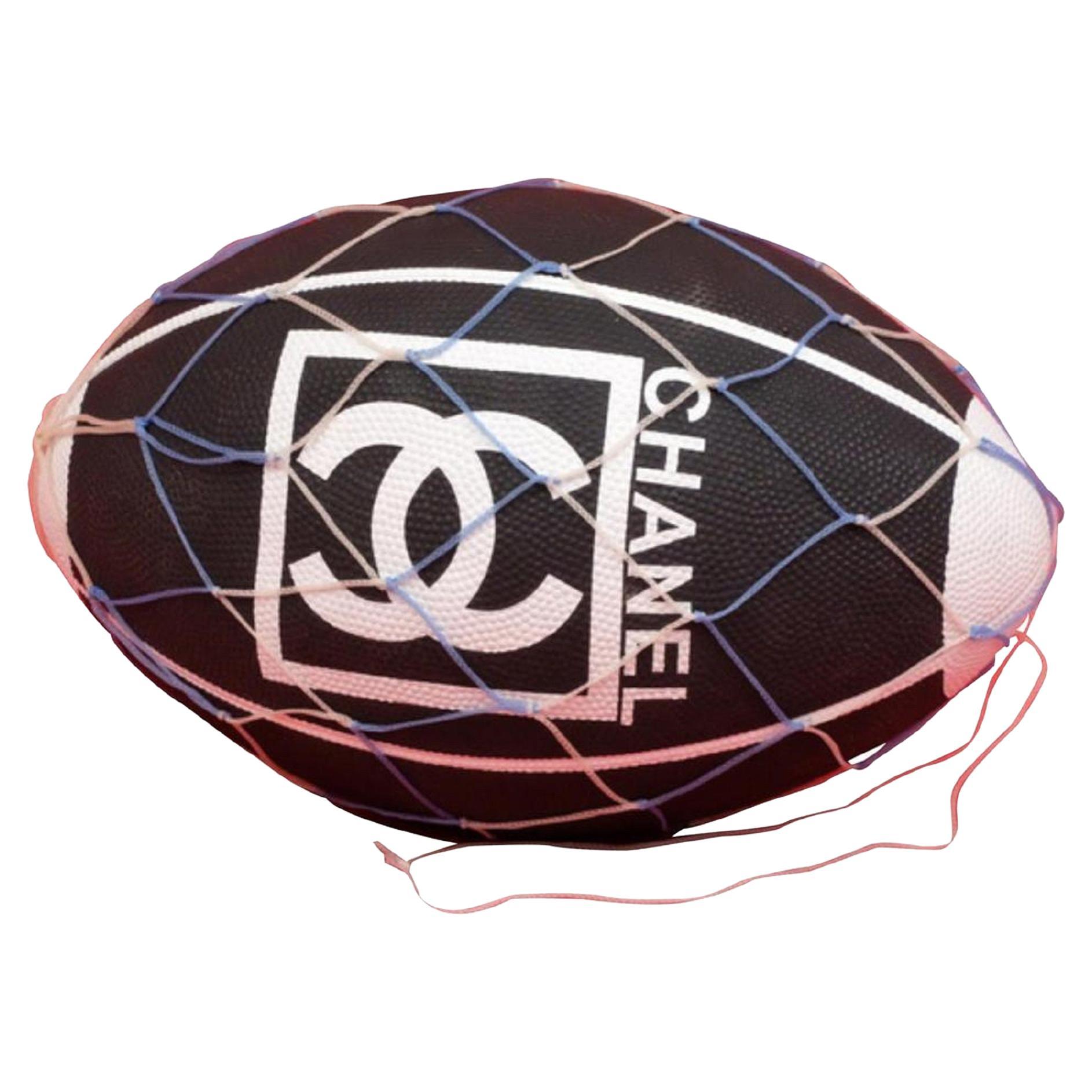 Chanel Black (Ultra Rare) Cc Sports Logo Football 232309 For Sale