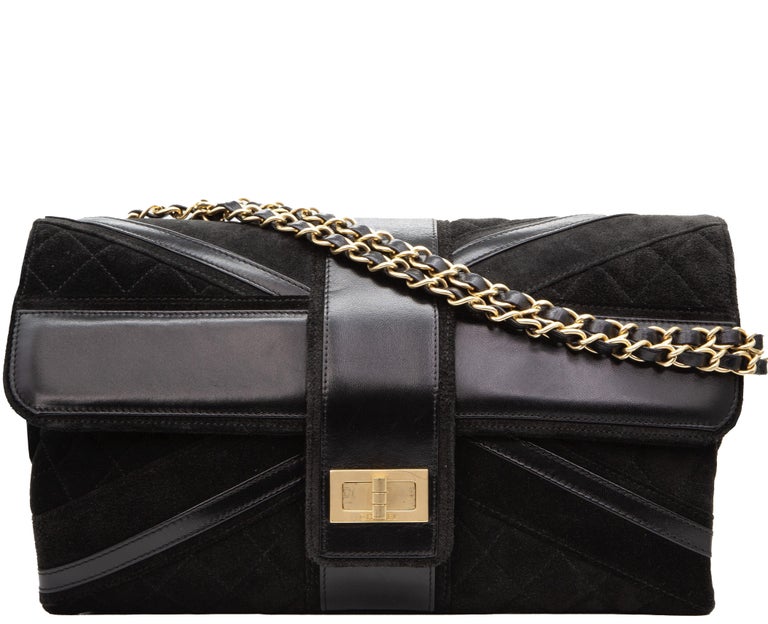 Chanel Black Quilted Glazed Leather Small on The Road Tote Silver Hardware, 2010-2011 (Very Good), Womens Handbag
