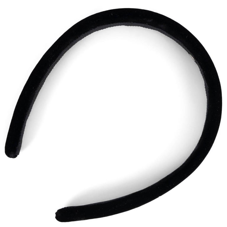 CHANEL black velvet 2022 22B Headband Hat at 1stDibs