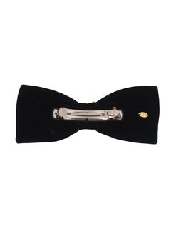Chanel Black Velvet Bow Hair Clip