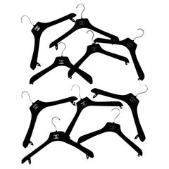 Chanel Black Velvet Coat Hangers- Set of 10
