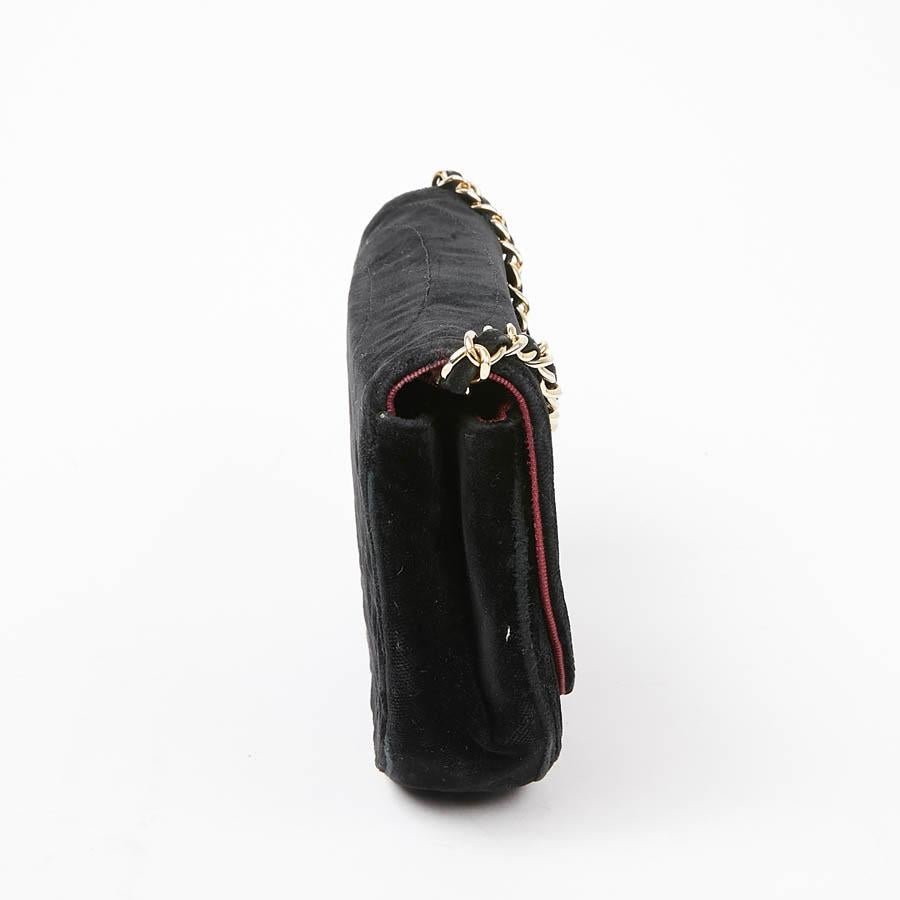 CHANEL Black Velvet Evening Bag 5