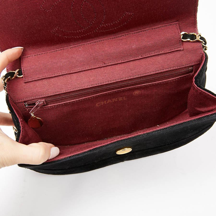 CHANEL Black Velvet Evening Bag 8
