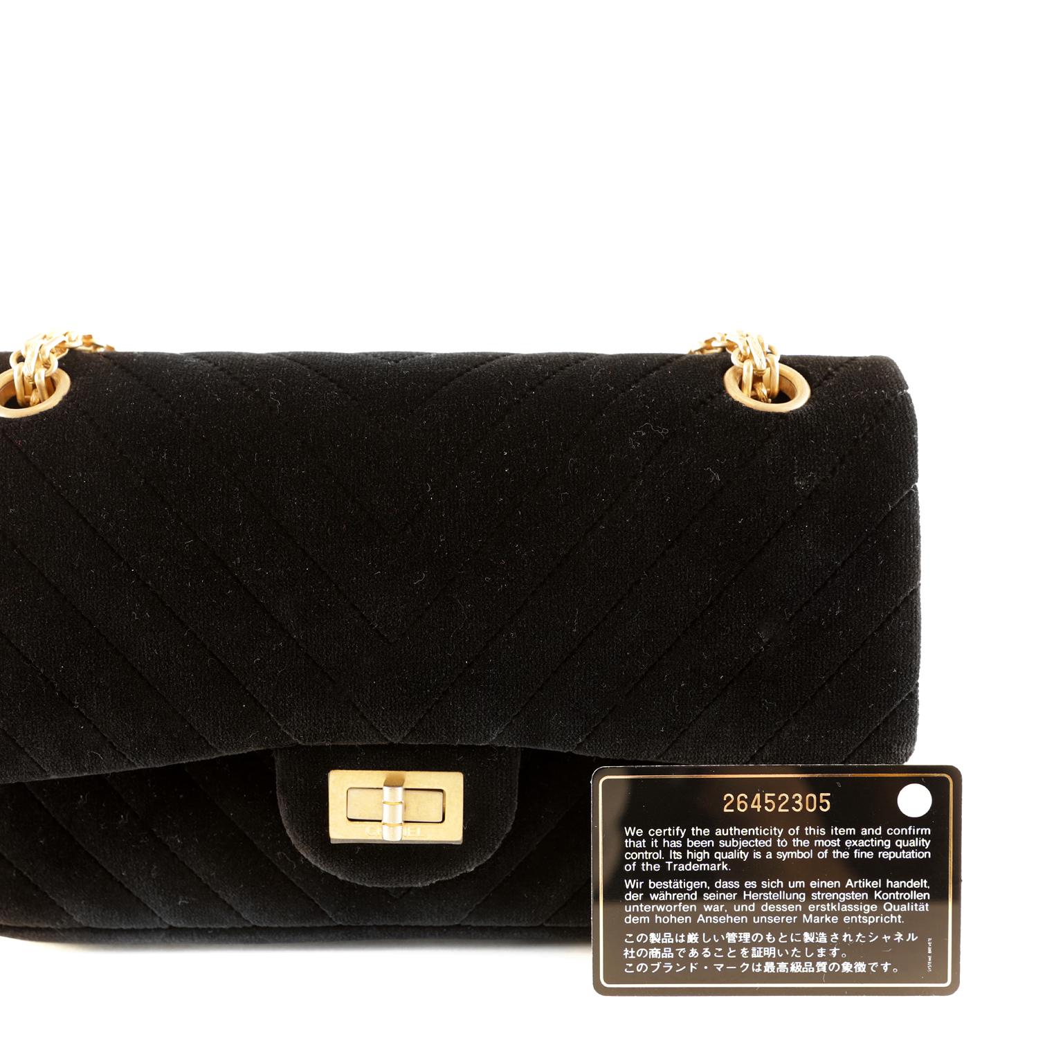 Chanel Black Velvet Medium Reissue Bag 4