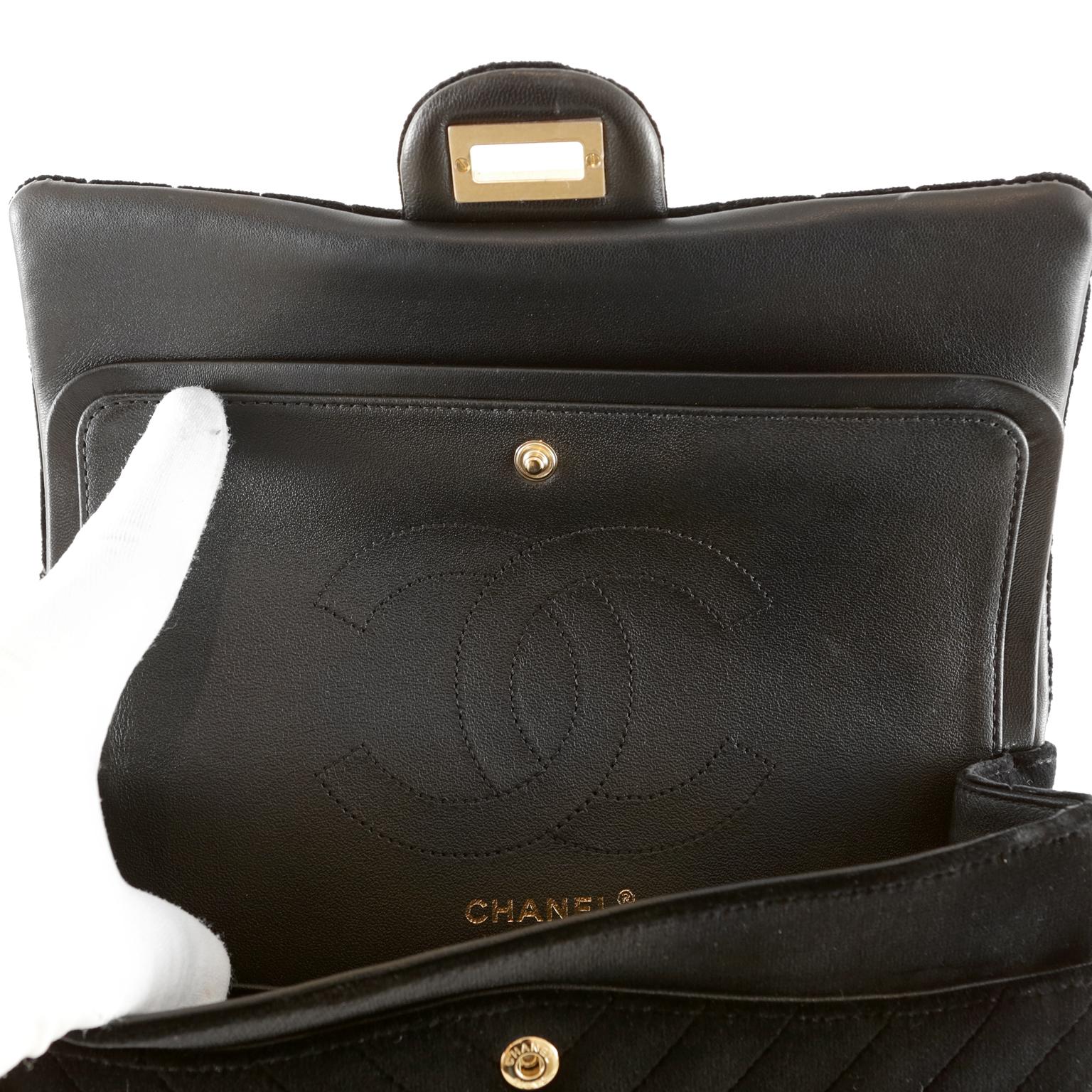 Chanel Black Velvet Medium Reissue Bag 1