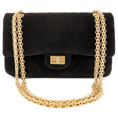 Chanel Black Velvet Medium Reissue Bag