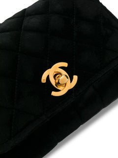 Chanel Black Velvet Mini Shoulder Bag