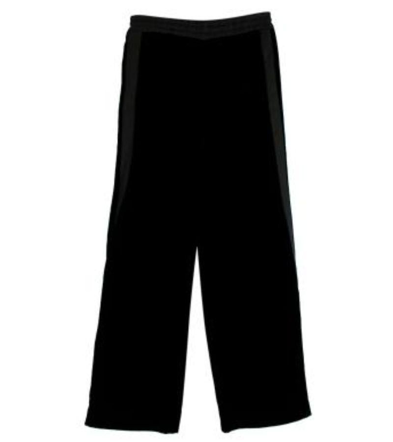 Chanel Black Velvet Popper Button Trousers In Excellent Condition In London, GB