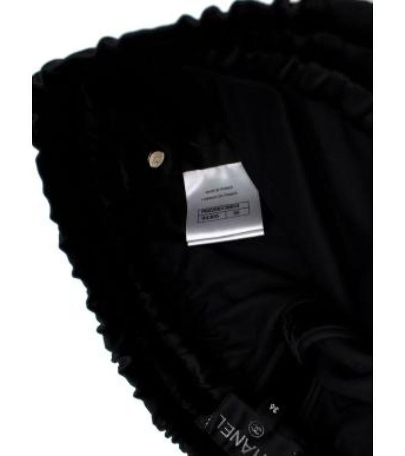 Chanel Black Velvet Popper Button Trousers 3