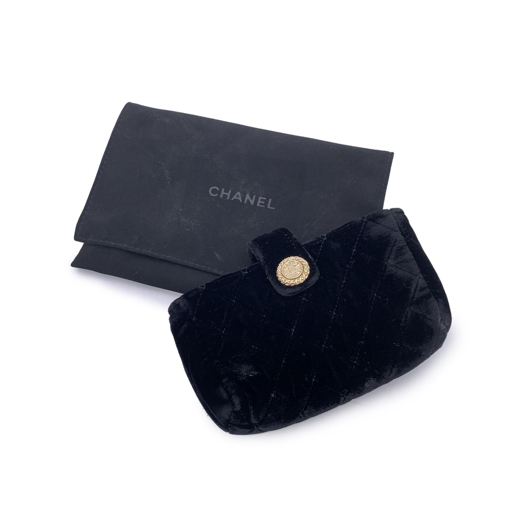 This beautiful Bag will come with a Certificate of Authenticity provided by Entrupy. The certificate will be provided at no further cost. Introducing the beautiful Chanel Black Quilted Velvet Mini Pouch, a dazzling piece from the 2010-2011