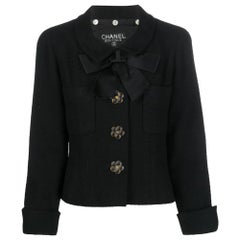 Chanel Black Velvet Ribbon Jacket
