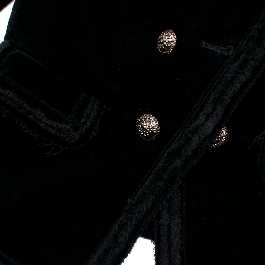 Women's Chanel Black Velvet Runway Jacket - Claudia Schiffer S 38