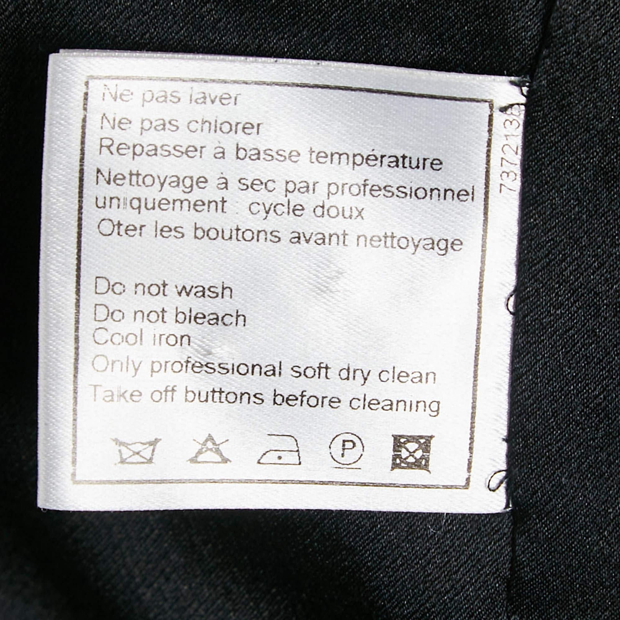 Chanel Black Velvet Single Breasted Blazer M 1