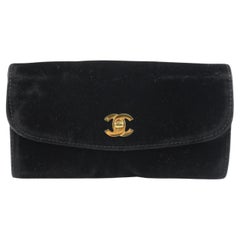 Chanel Black Velvet Velour Gold CC Turnlock Jewelry Tray Insert 99ck222s