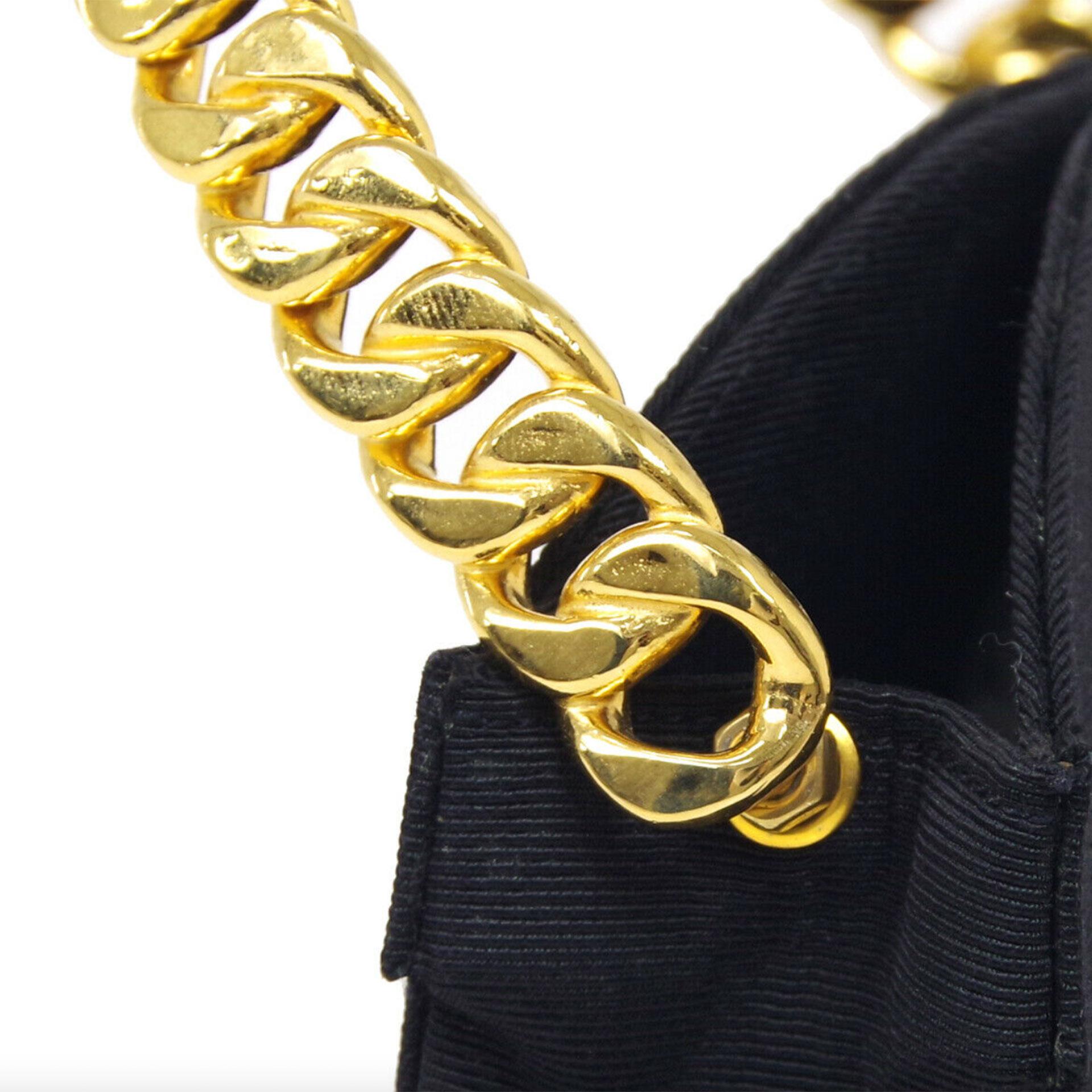 Women's or Men's Chanel 1988 Black Velvet Vintage Kelly Top Handle Minaudière Clutch Bag For Sale