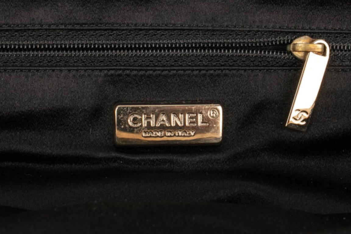 Chanel Black Velvet with Champagne Metal Evening Bag/Pouch, 2009/2010 6