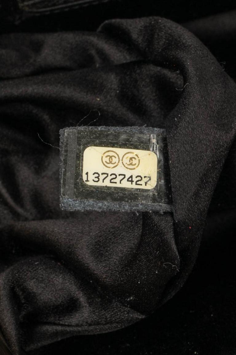 Chanel Black Velvet with Champagne Metal Evening Bag/Pouch, 2009/2010 7