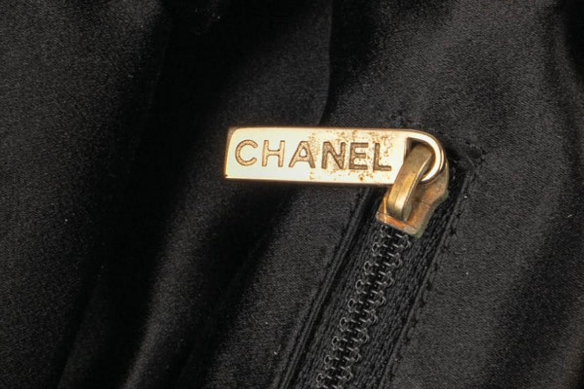 Chanel Black Velvet with Champagne Metal Evening Bag/Pouch, 2009/2010 5