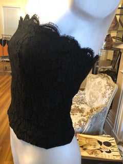 Chanel Black Venetian Lace w/Eyelash Trim 38Fr