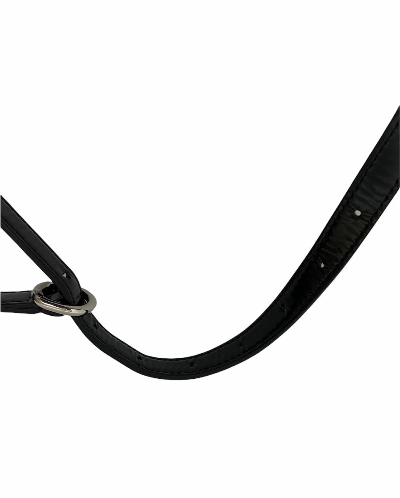 Chanel Belt With Pocket Black Patent Leather  2
